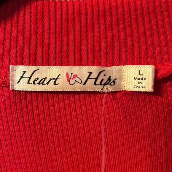 Red Short Sleeve Dress Size L - Picture 5 of 6